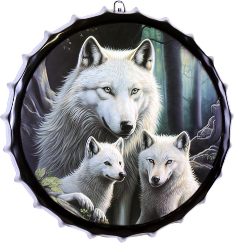 Retro Metallskylt Kapsyl Varg