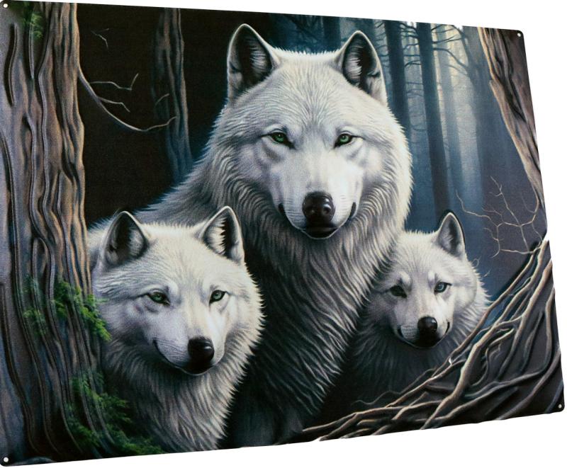 Retro Metallskylt Varg