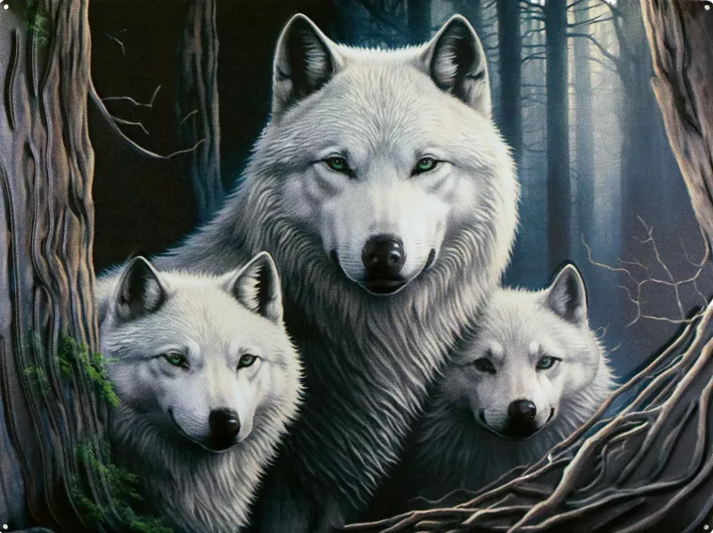 Retro Metallskilt Ulv