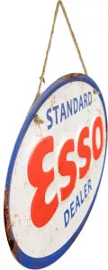 Retro Metallskilt Esso Dealer