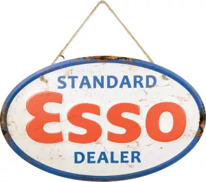 Retro Metallskilt Esso Dealer