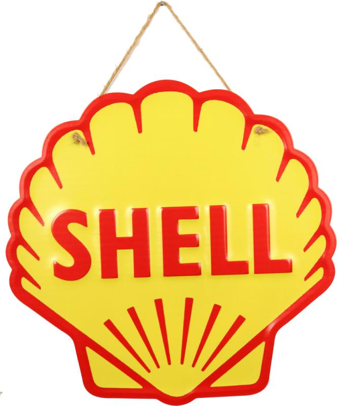 Retro Metallskylt Shell