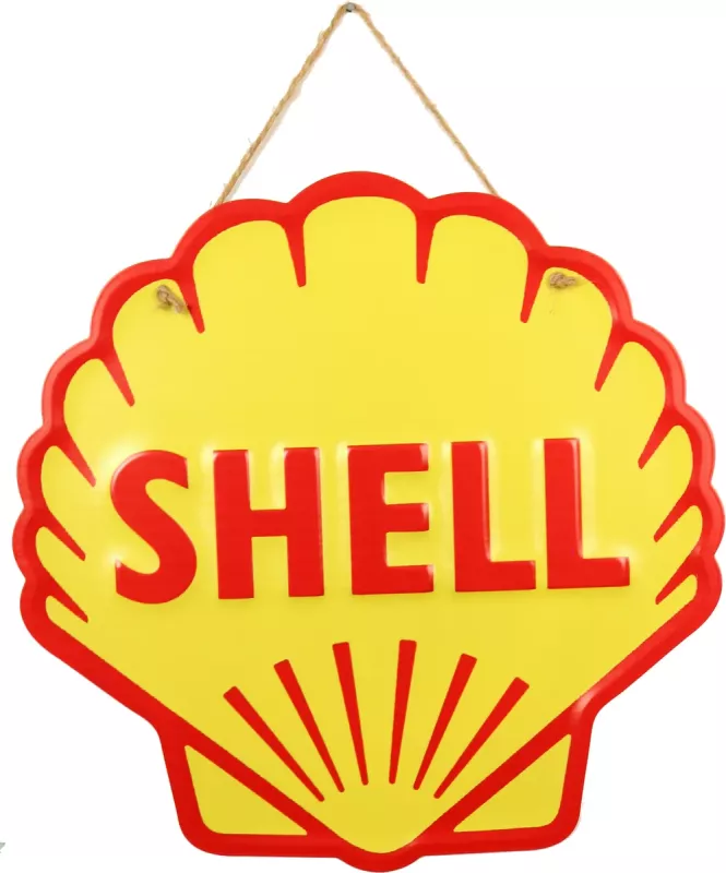 Retro Metallskilt Shell