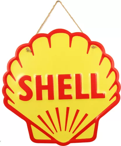 Retro Metallskylt Shell