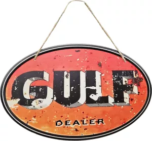 Retro Metallskilt Gulf Dealer