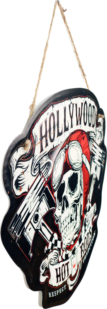 Retro Metallskilt Hollywood Hot Rods
