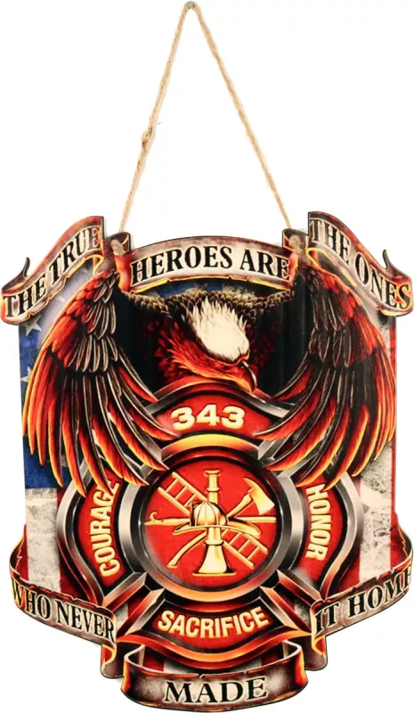 Retro Metallskilt Fire Department