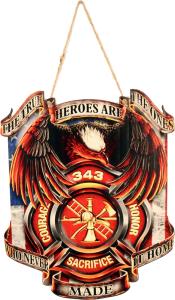 Retro Metallskilt Fire Department