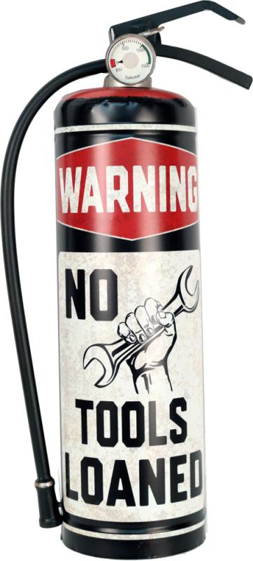 Retro Metallskylt No Tools Loaned