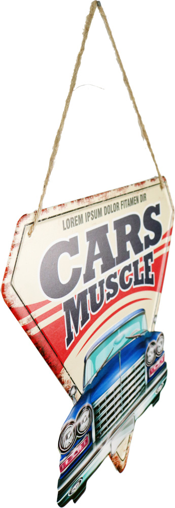 Retro Metallskilt Cars Muscle