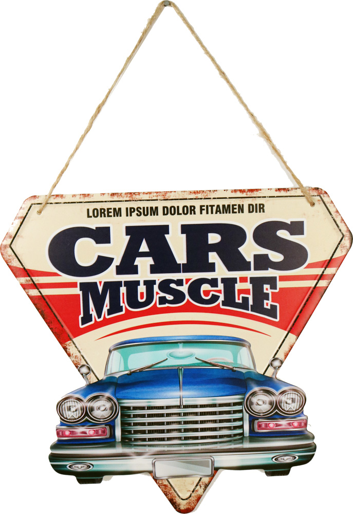 Retro Metallskilt Cars Muscle