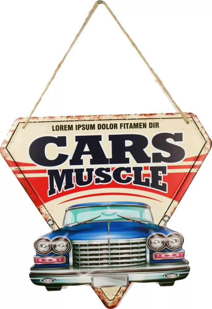 Retro Metallskilt Cars Muscle