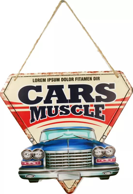 Retro Metallskilt Cars Muscle