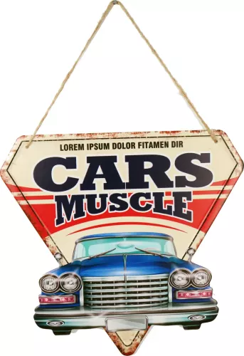 Retro Metallskylt Cars Muscle