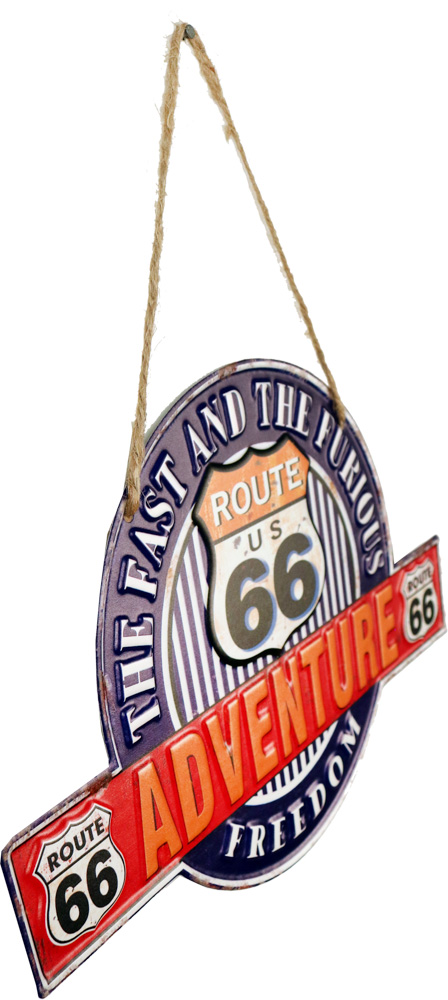 Retro Metallskylt Route 66