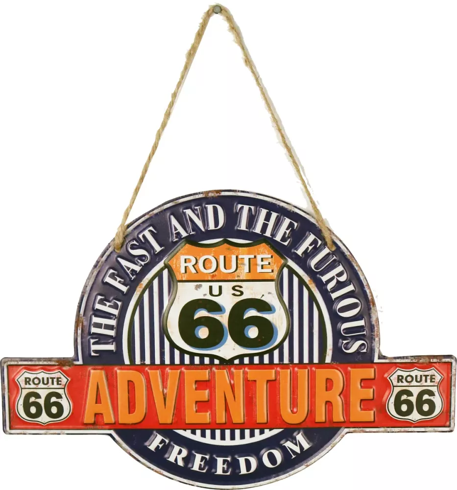 Retro Metallskilt Route 66