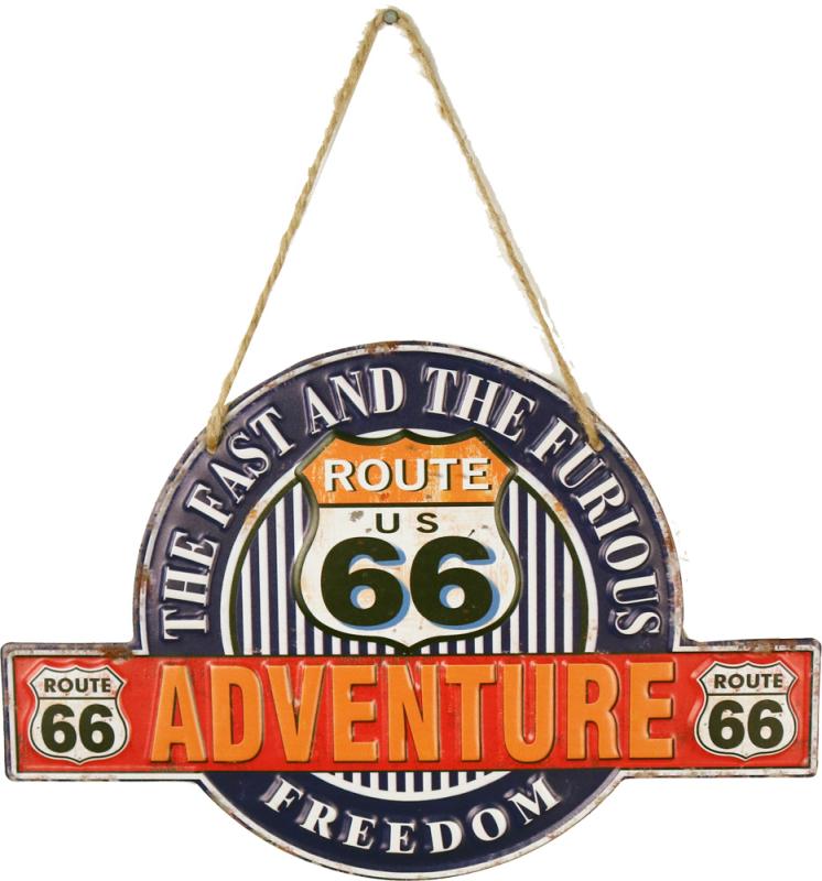 Retro Metallskylt Route 66