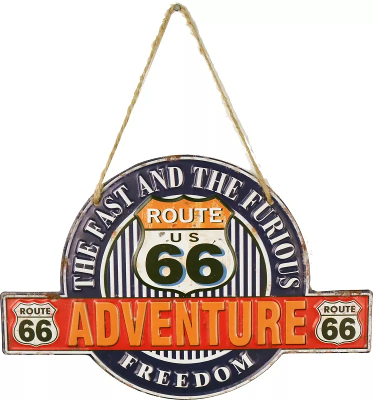 Retro Metallskilt Route 66