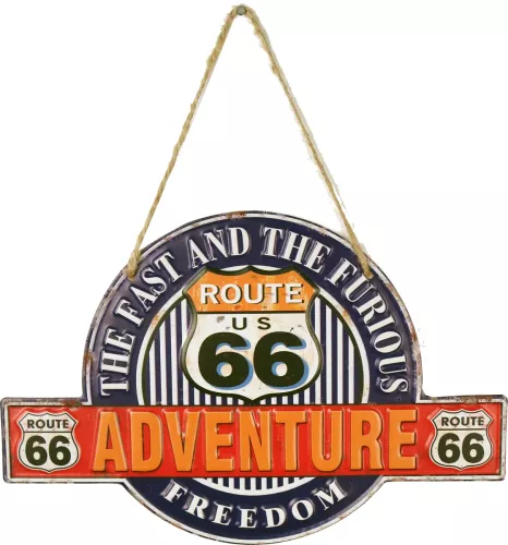 Retro Metallskylt Route 66