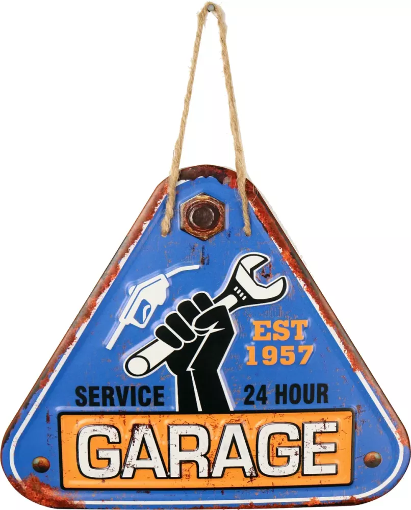 Retro Metallskilt Garage 24 Hours