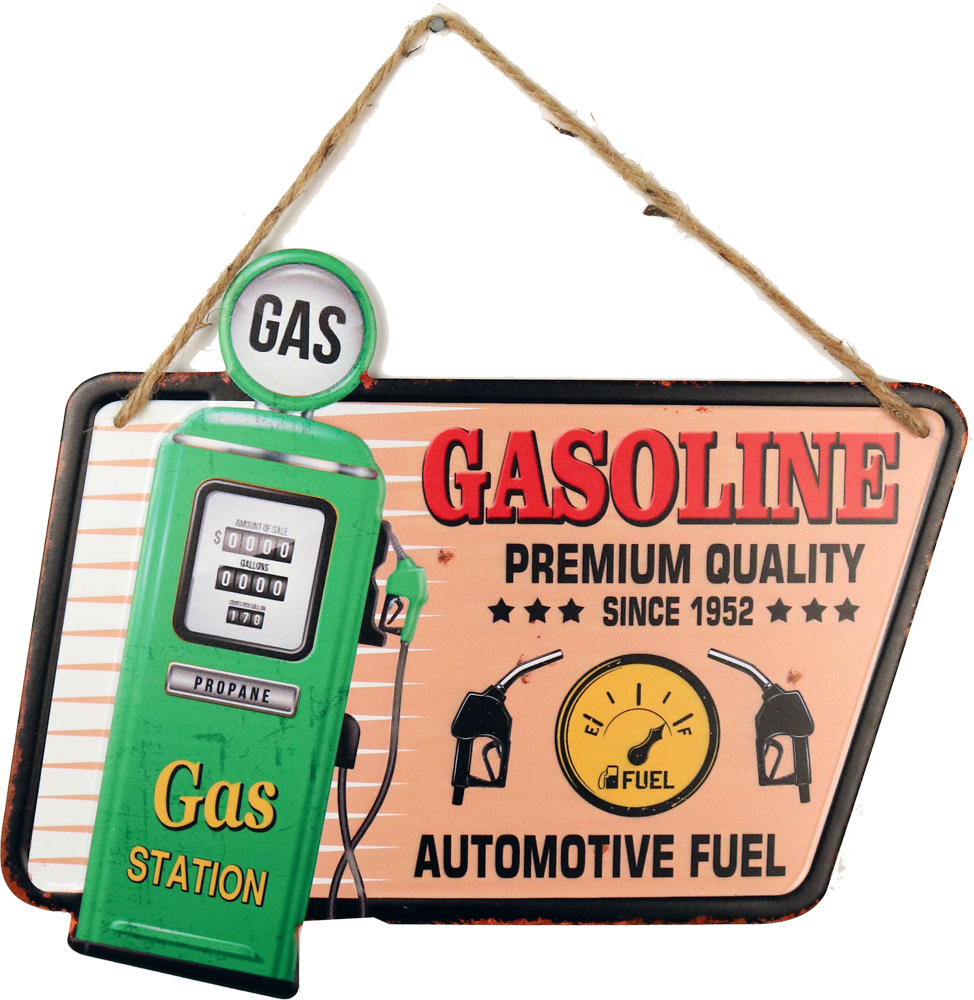 Retro Metallskilt Gas Station