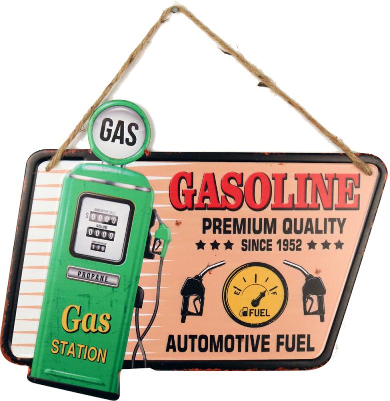 Retro Metallskylt Gas Station