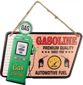 Retro Metallskylt Gas Station