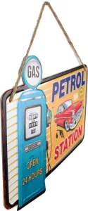 Retro Metallskylt Gas Station