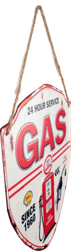 Retro Metallskylt Gas Station