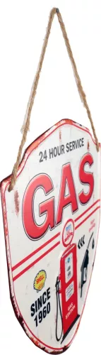 Retro Metallskylt Gas Station