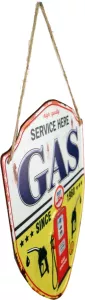 Retro Metallskilt Gas Station