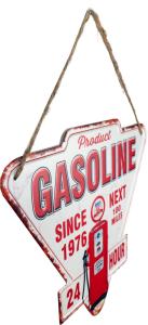 Retro Metallskylt Gas Station