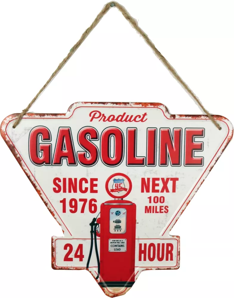Retro Metallskilt Gas Station