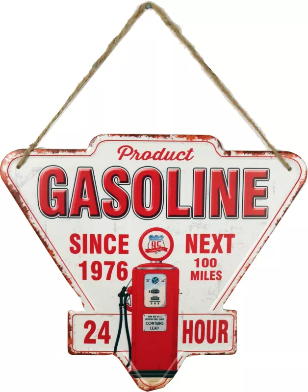 Retro Metallskilt Gas Station