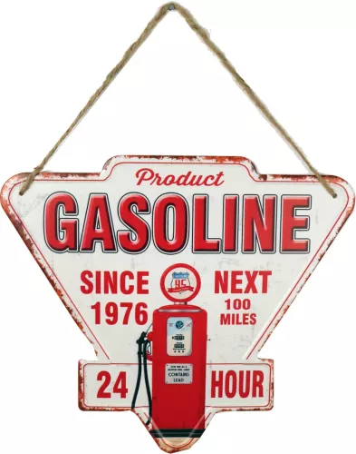 Retro Metallskylt Gas Station