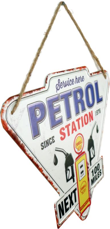 Retro Metallskylt Gas Station
