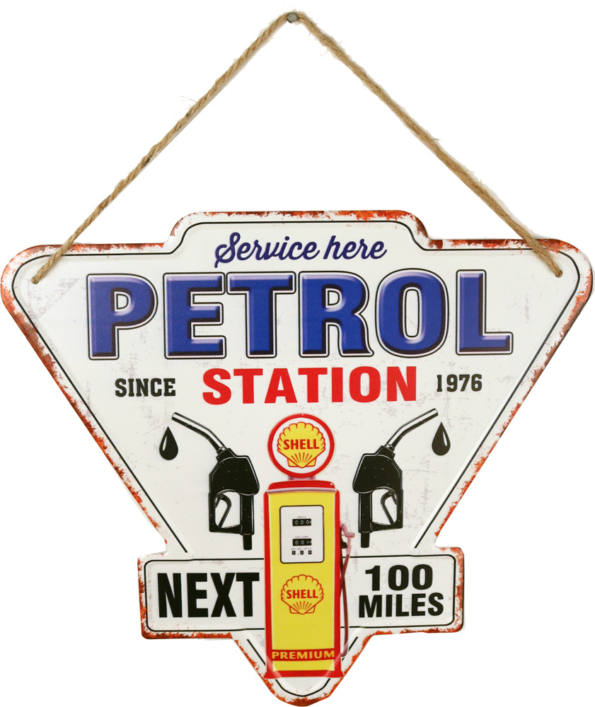 Retro Metallskilt Gas Station
