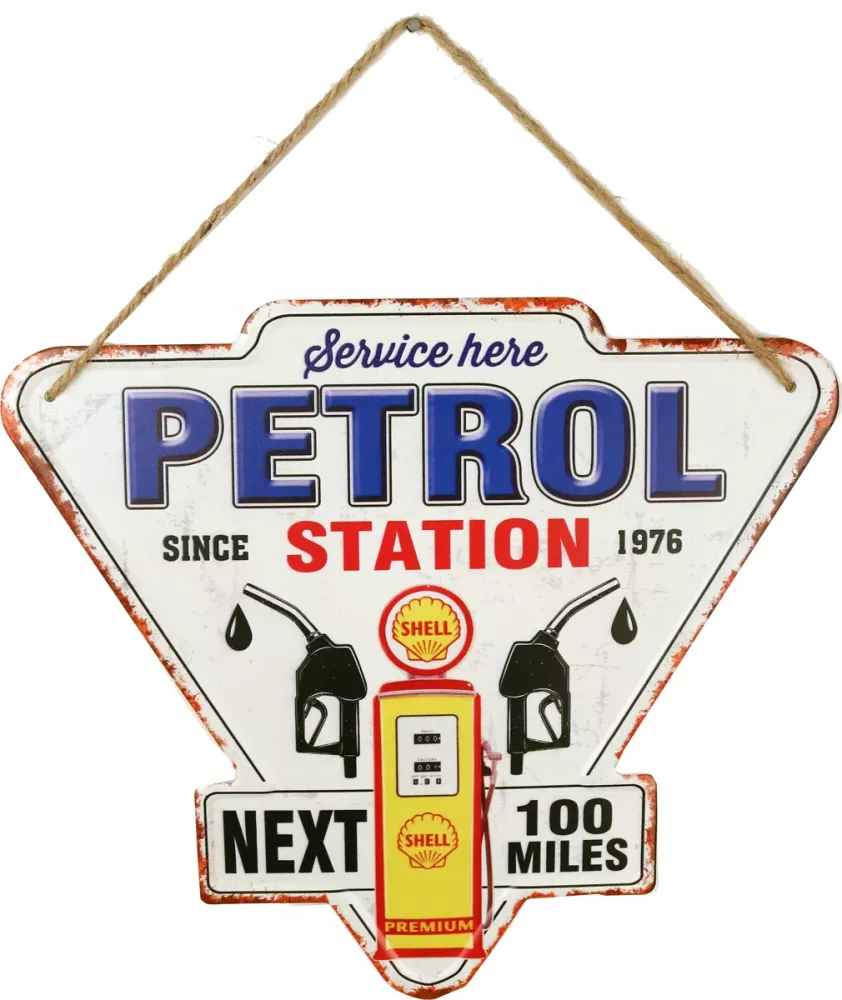 Retro Metallskilt Gas Station
