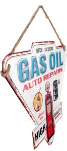 Retro Metallskilt Gas Station