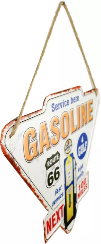 Retro Metallskilt Gas Station