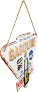 Retro Metallskylt Gas Station