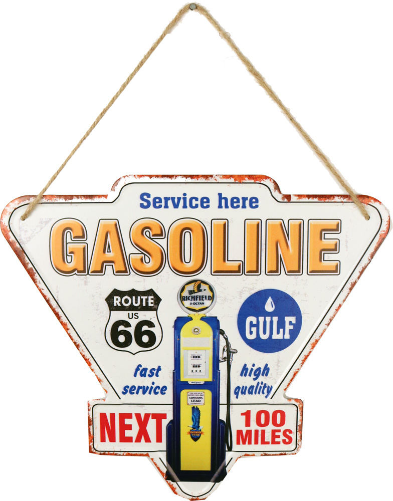 Retro Metallskilt Gas Station