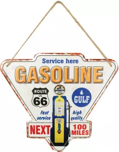 Retro Metallskylt Gas Station