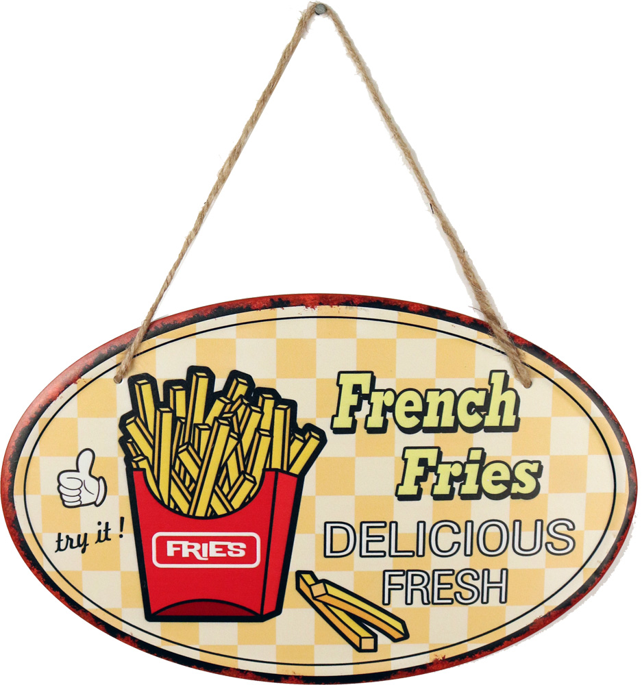 Retro Metallskilt French Fries