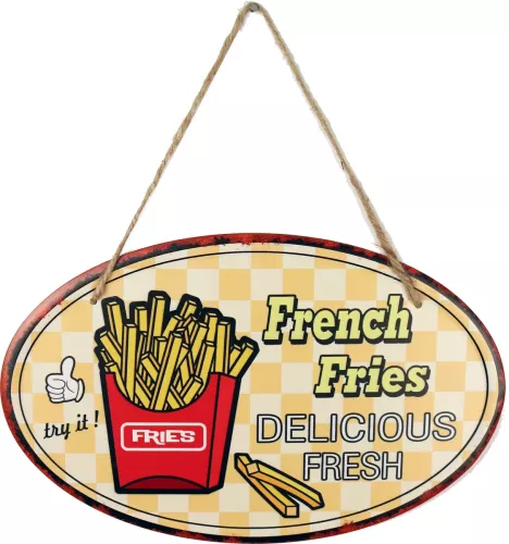 Retro Metallskylt French Fries