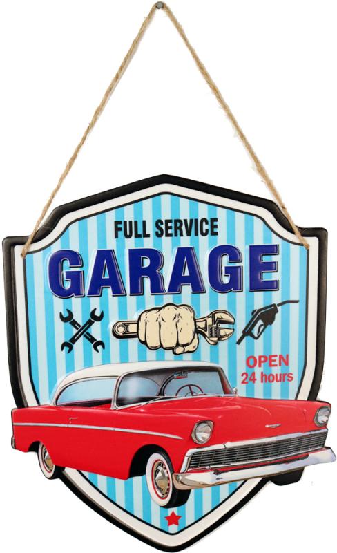 Retro Metallskylt Garage