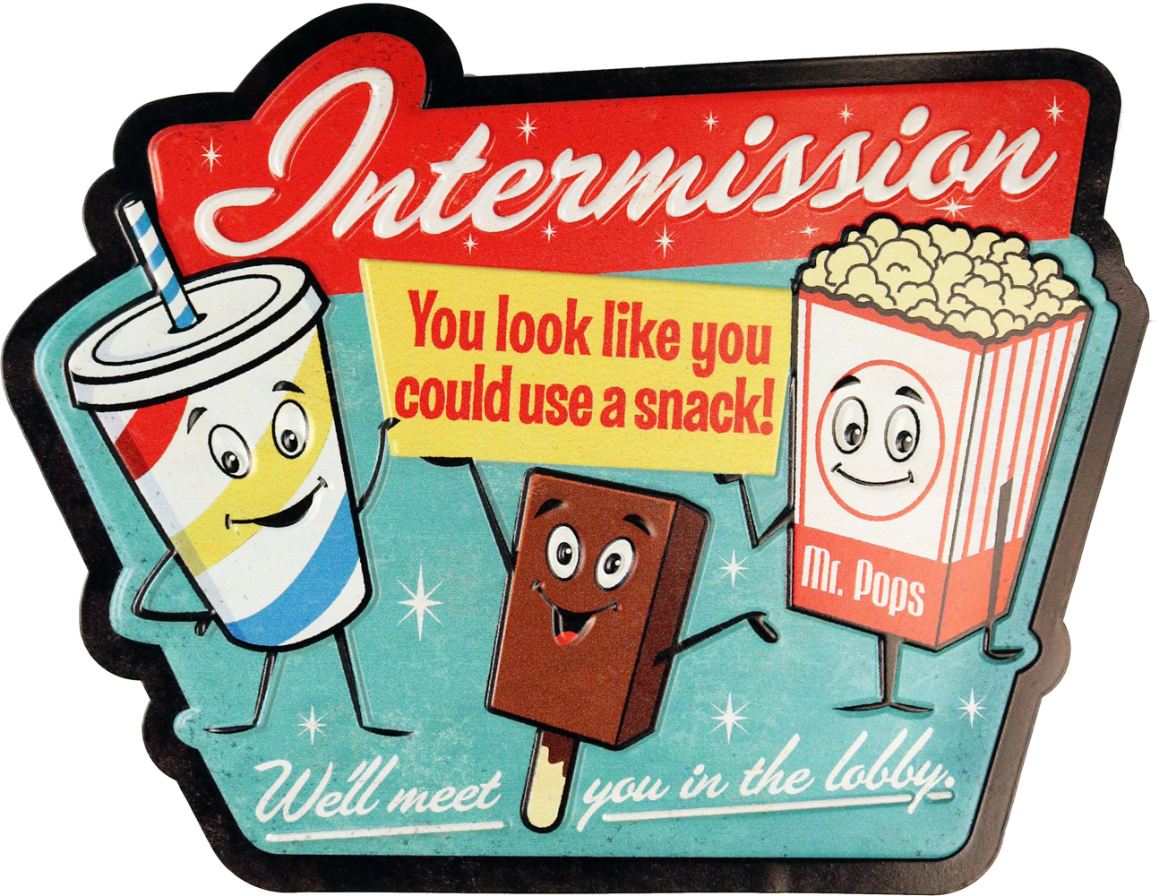 Retro Metallskilt Intermission