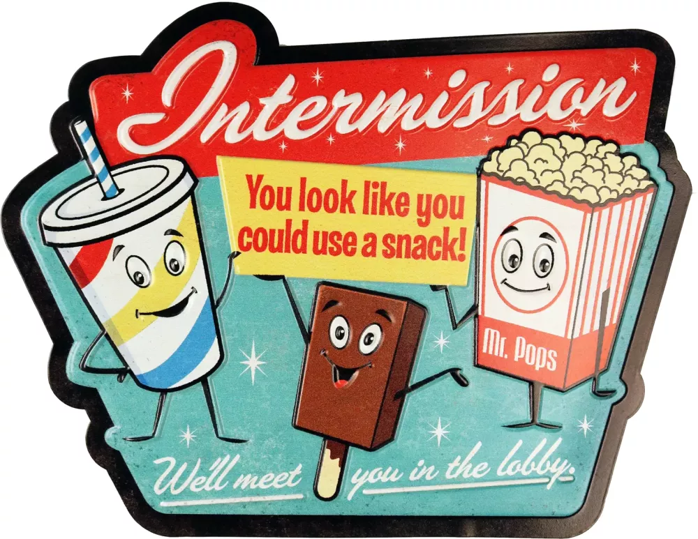 Retro Metallskilt Intermission