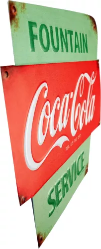 Retro Metallskylt Coke Fountain