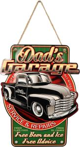 Retro Metallskylt Dads Garage